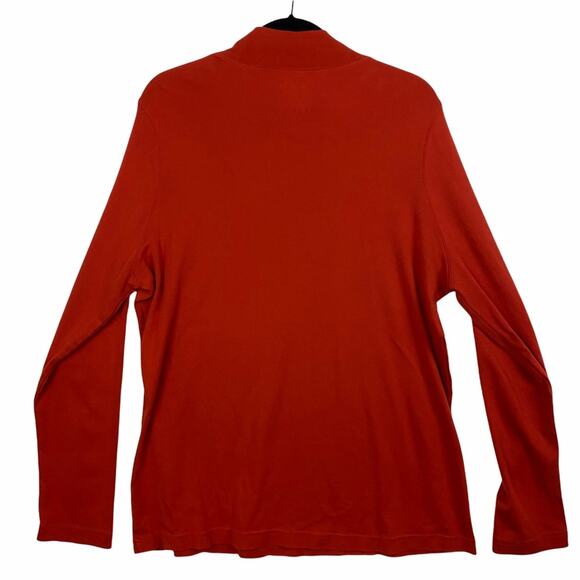Duluth Dark Orange Cotton Knit Mock Neck Top 2XL - Picture 4 of 4